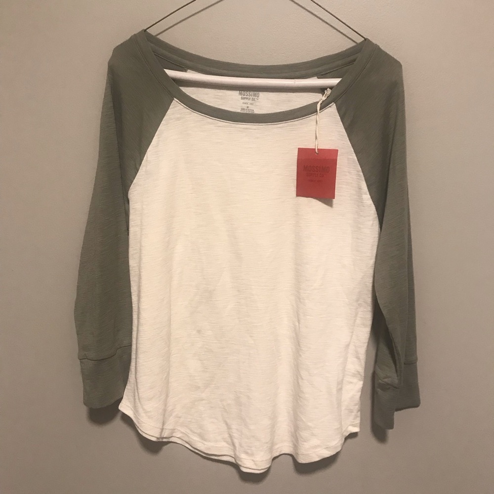 NWT Olive Baseball Tee